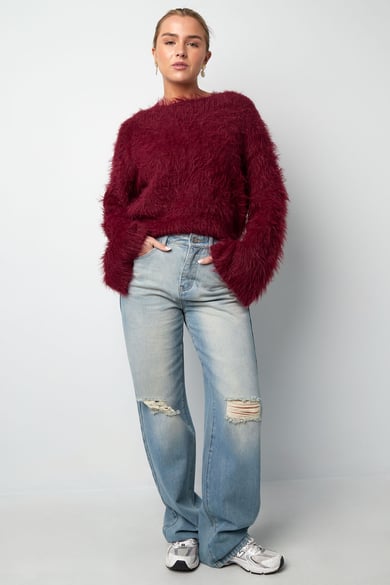 Fluffy finesse top - Burgundy h5 Picture14